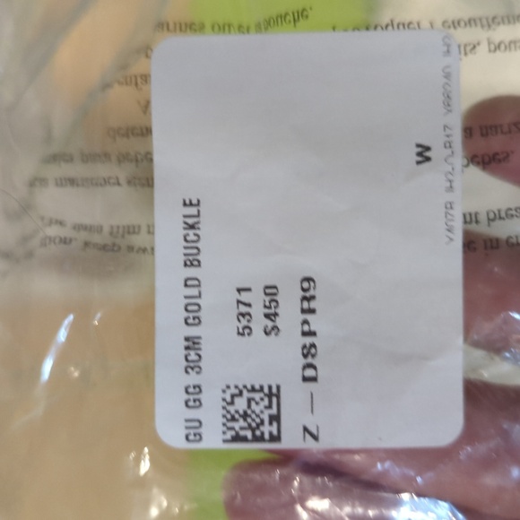 Gucci GG 3 cm gold buckle navy belt - Picture 5 of 8